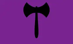 Bandera labrys sin triángulo