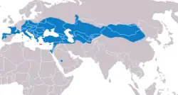 Mapa de distribución de la especie