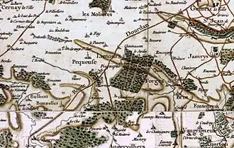 Los alrededores de Limours, mapa de Cassini