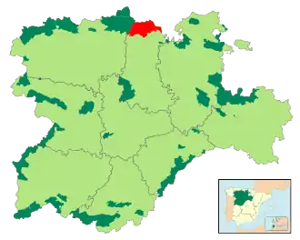Localización del parque en Castilla y León