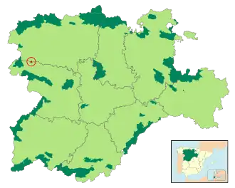 Localización de la zona en Castilla y León