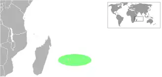 Localización de las islas Mascareñas