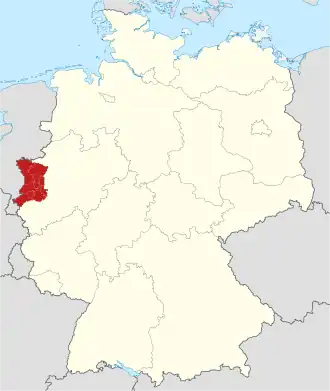 Baja Renania en Renania del Norte-Westfalia, Alemania.