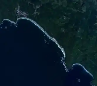 Vista de satélite del litoral del parque