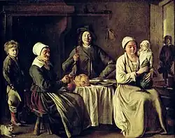 Louis Le Nain (1642) Una familia feliz Museo del Louvre.