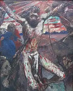 Cristo rojo (1922), 129 x 108 cm., Pinakothek der Moderne, Múnich