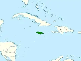 Distribución geográfica del semillero jamaicano.