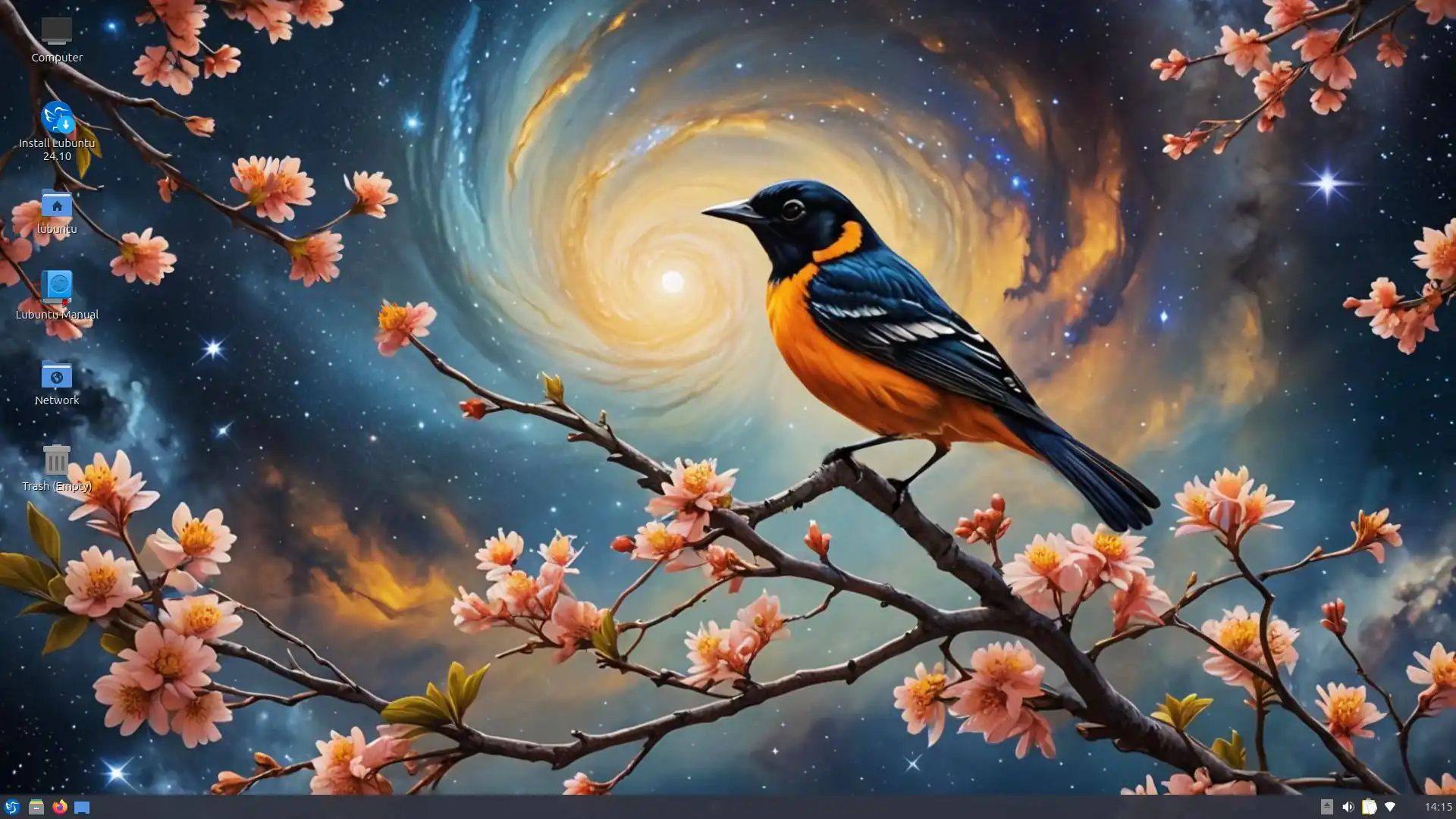 Lubuntu 24.10 default desktop.