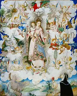 La Virgen del Rosario con Santa Catalina de Alejandría y Santa Catalina de Siena, 1611, MUNAL, Ciudad de México