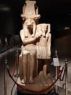 Estatua de Sobek y Amenhotep III, 1550-1292 a. C.