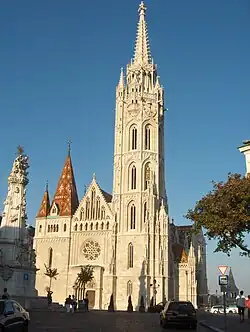 Iglesia de Matías (1874-1896) , Budapest, restauración neogótica de Frigyes Schulek