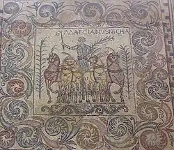 Museo Nacional de Arte Romano de Mérida (España), mosaico del auriga.