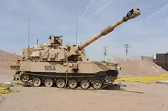 M109A7 155 mm SPH en pruebas en Yuma Proving Ground, Arizona