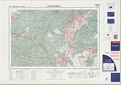 Fragmento 0508c3 del Mapa Topográfico Nacional de España de 1999 en el que se representa a Gudillos