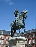 Estatua ecuestre de Felipe III de España en la Plaza Mayor de Madrid, 1616