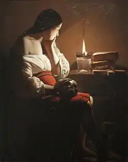 Magdalena con la llama humeante, de Georges de La Tour, ca. 1640.