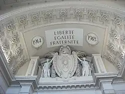 Lema y reconstrucción tras su destrucción en la Primera Guerra Mundial.