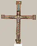 Majestad de Cristo en la cruz, de anónimo catalán, primera mitad del siglo XIII.