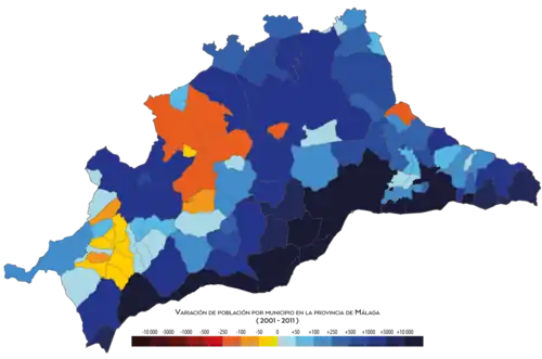 Variación de la población municipal 2001-2011