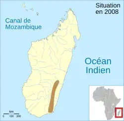 Distribución de la población de S. bertini.