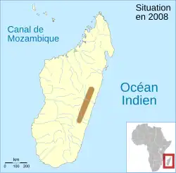 Distribución de la población de B. blommersae.