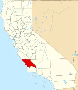 Mapa de California con la ubicación del condado de San Luis Obispo