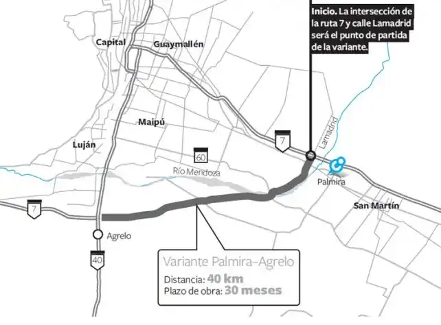 Mapa Variante Palmira Agrelo