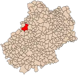 Extensión de la comuna de Cahors en el departamento de Lot