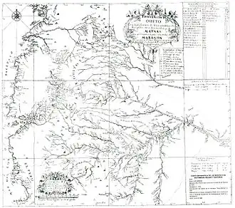 Mapa de la Provincia de Quito por Juan Magnin, 1740.