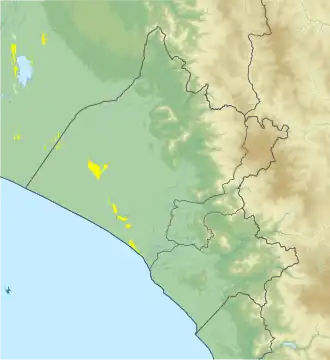 Huaca Rajada ubicada en Departamento de Lambayeque