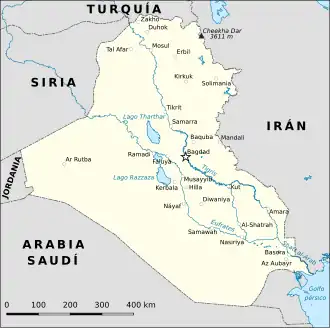 Mapa de Irak