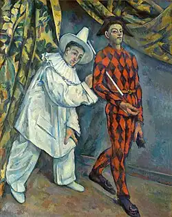 Pierrot et Arlequin pintados por Paul Cézanne en 1888.