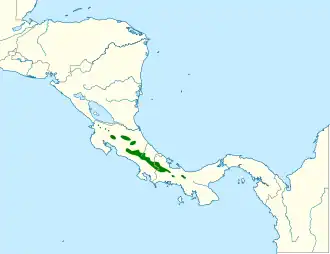 Distribución geográfica del subepalo rojizo.