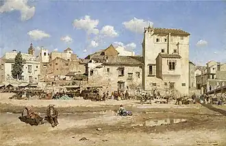 Calle en un pueblo, 1909