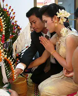 Ceremonia matrimonial en Tailandia.
