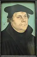 Lucas Cranach el Viejo (1532). Retrato de Martín Lutero.