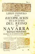 Novísima Recopilación, tomo I, Libro primero (1735)