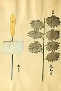 dos grandes banderas de batalla de Japón, hechas de oro y bambú
