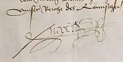 Firma de Maximiliano I