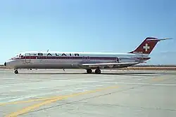 McDonnell Douglas DC-9 de Balair en el aeropuerto de Faro (1984)