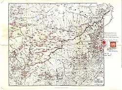 Mapa1: la línea McMahon en el Acuerdo de Simla 1914.
