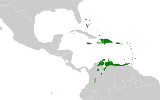Distribución geográfica del semillero bicolor.