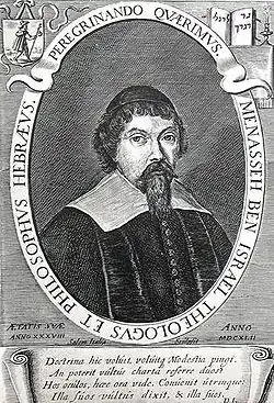 Salomo d'Italia, Retrato del rabino Menasseh Ben Israel, Ámsterdam, 1642.[56]​