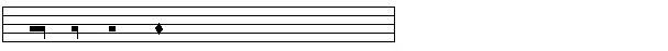 Existían sólo los cuatro valores más altos, desde la máxima hasta la semibreve.