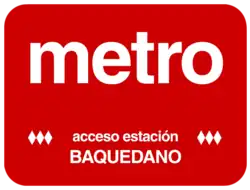 Letrero utilizado en los accesos a la estación hasta 1997.