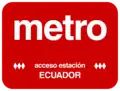 Letrero utilizado en los accesos a la estación hasta 1997.