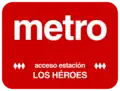 Letrero utilizado en los accesos a la estación hasta 1997.
