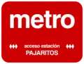 Letrero utilizado en los accesos a la estación hasta 1997.