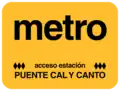 Letrero utilizado en los accesos a la estación hasta 1997.