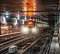 An underground train in the São Paulo Metro